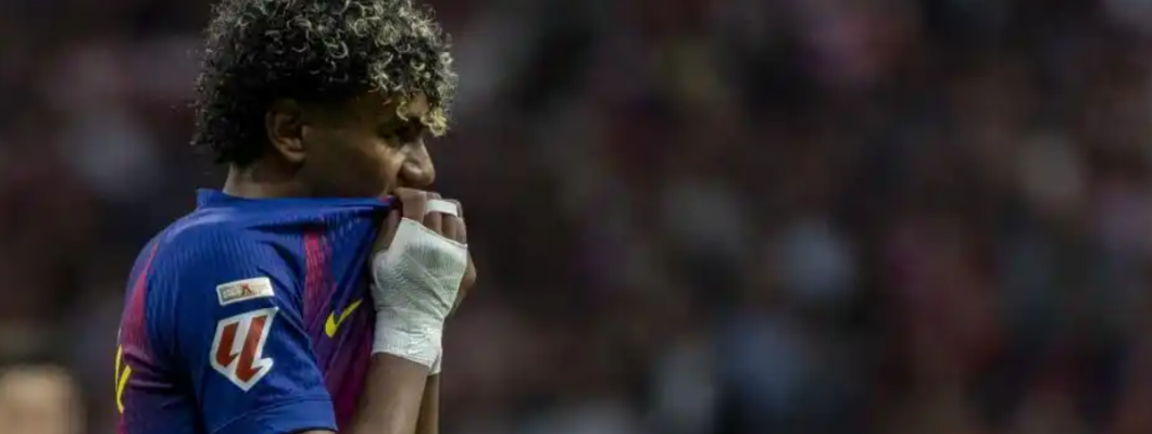 Yamal verliert nach dem Spiel die Fassung