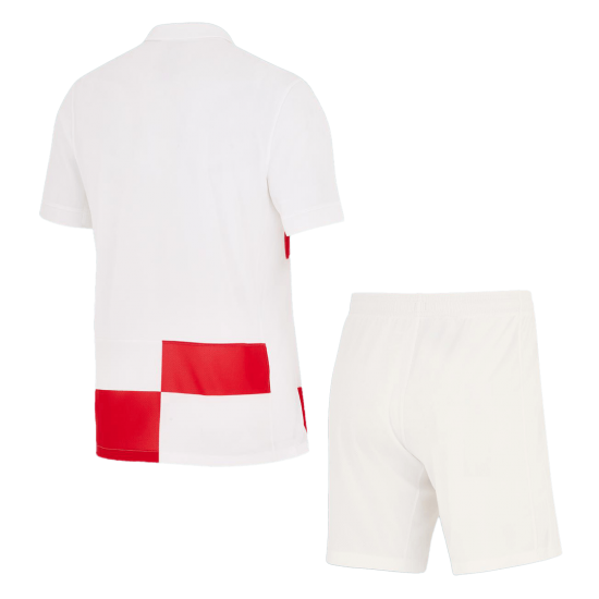 Günstige Fußball Trikotsatz Kroatien Kinder Heimtrikot Euro 2024 Kurzarm