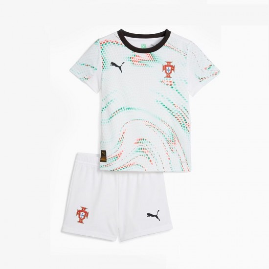 Günstige Fußball Trikotsatz Portugal Kinder Auswärtstrikot 2025 Kurzarm