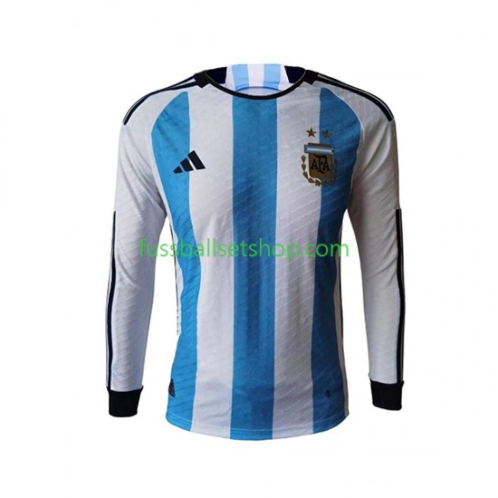 Günstige Fußball Trikotsatz Argentinien Herren Heimtrikot World Cup 2022 Langarm