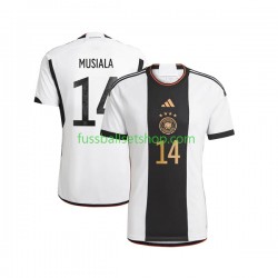 Günstige Fußball Trikotsatz Deutschland Musiala 14 Herren Heimtrikot World Cup 2022 Kurzarm