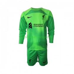 Günstige Fußball Trikotsatz Liverpool Torwart Kinder Ausweichtrikot 2022-2023 Langarm