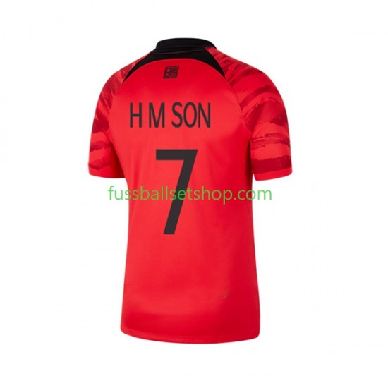 Günstige Fußball Trikotsatz Südkorea Son Heung-min 7 Herren Heimtrikot World Cup 2022 Kurzarm