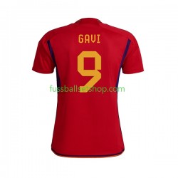 Günstige Fußball Trikotsatz Spanien Gavi 9 Herren Heimtrikot World Cup 2022 Kurzarm