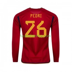 Günstige Fußball Trikotsatz Spanien PEDRI 26 Herren Heimtrikot World Cup 2022 Langarm