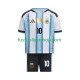 Günstige Fußball Trikotsatz Argentinien Lionel Messi 10 Kinder Heimtrikot World Cup 2026 Kurzarm