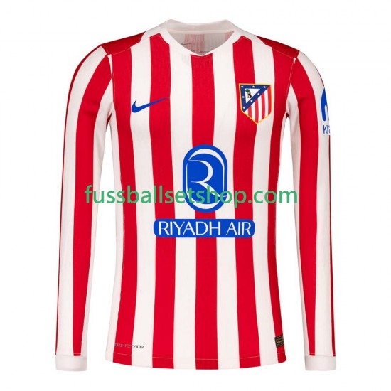 Günstige Fußball Trikotsatz Atlético Madrid Herren Heimtrikot 2025-2026 Langarm