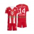 Günstige Fußball Trikotsatz FC Bayern München Luis Diaz 14 Kinder Heimtrikot 2025-2026 Kurzarm