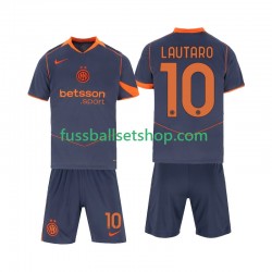 Günstige Fußball Trikotsatz Inter Mailand Lautaro Martinez 10 Kinder Ausweichtrikot 2025-2026 Kurzarm