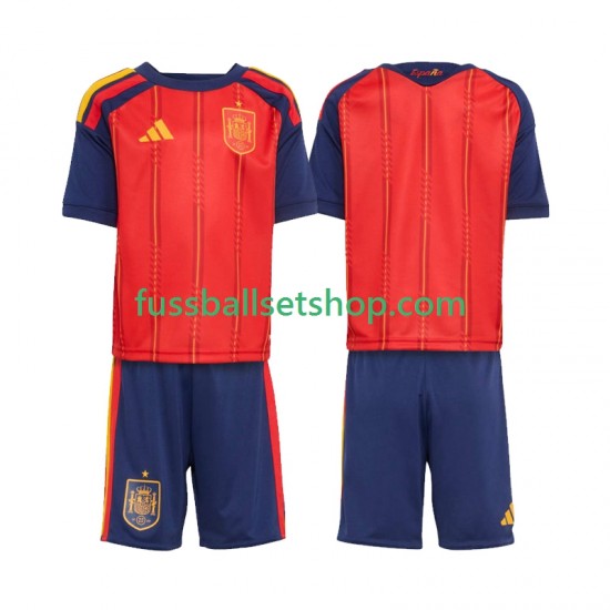 Günstige Fußball Trikotsatz Spanien Kinder Heimtrikot World Cup 2026 Kurzarm