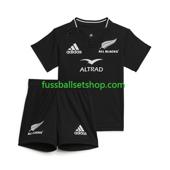 Günstige Rugby Trikotsatz ALL BLACKS Kinder Heimtrikot 2023 Kurzarm