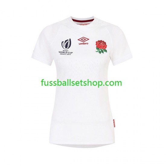 Günstige Rugby Trikotsatz England Frauen Heimtrikot RWC 2023 Kurzarm
