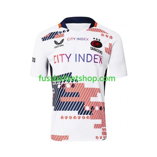 Günstige Rugby Trikotsatz Saracens Herren Auswärtstrikot 2023 Kurzarm
