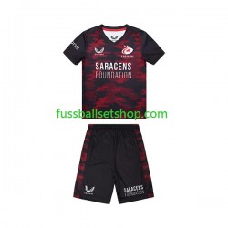 Günstige Rugby Trikotsatz Saracens Kinder Heimtrikot 2023 Kurzarm