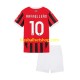 Günstige Fußball Trikotsatz AC Mailand Rafael Leao 10 Kinder Heimtrikot 2024-2025 Kurzarm