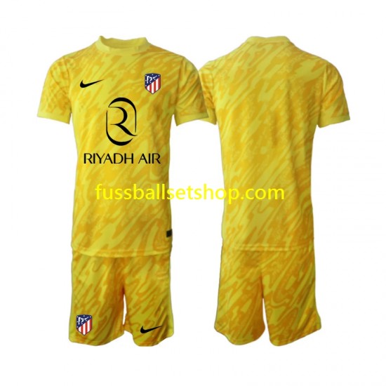 Günstige Fußball Trikotsatz Atlético Madrid Torwart Kinder Ausweichtrikot 2024-2025 Kurzarm