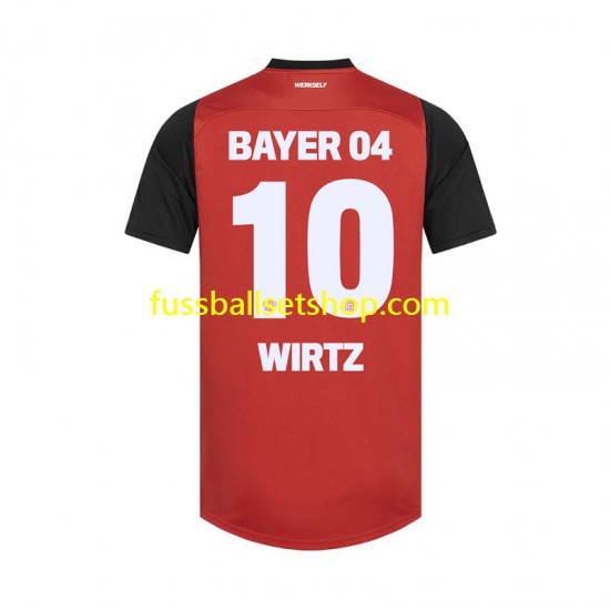 Günstige Fußball Trikotsatz Bayer 04 Leverkusen Florian Wirtz 10 Herren Heimtrikot 2024-2025 Kurzarm
