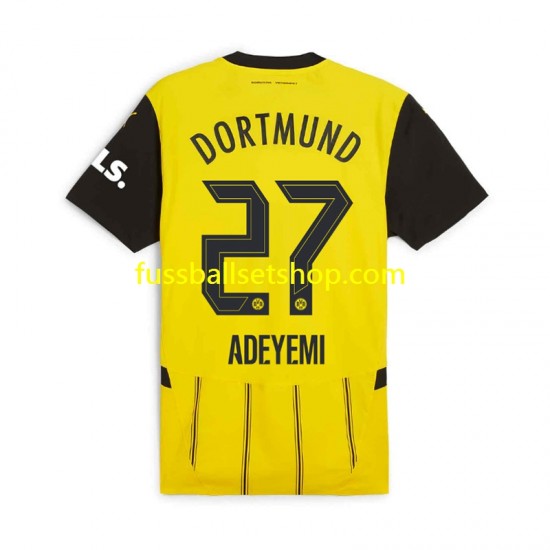Günstige Fußball Trikotsatz Borussia Dortmund Karim Adeyemi 27 Herren Heimtrikot 2024-2025 Kurzarm