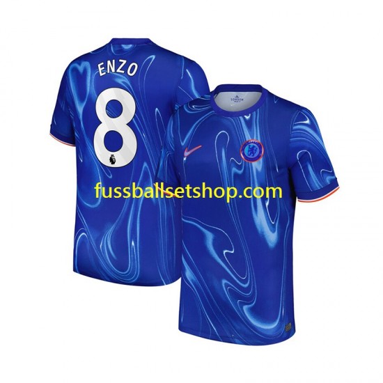 Günstige Fußball Trikotsatz Chelsea Enzo 8 Herren Heimtrikot 2024-2025 Kurzarm
