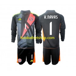 Günstige Fußball Trikotsatz Costa Rica Keylor Navas 1 Torwart Kinder Ausweichtrikot 2024 Langarm