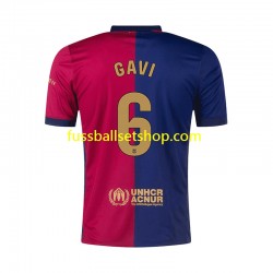Günstige Fußball Trikotsatz FC Barcelona GAVI 6 Herren Heimtrikot 2024-2025 Kurzarm