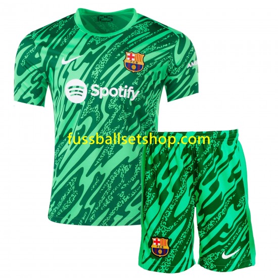 Günstige Fußball Trikotsatz FC Barcelona Torwart Kinder Heimtrikot 2024-2025 Kurzarm