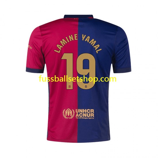 Günstige Fußball Trikotsatz FC Barcelona Lamine Yamal 19 Herren Heimtrikot 2024-2025 Kurzarm