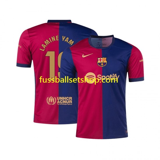 Günstige Fußball Trikotsatz FC Barcelona Lamine Yamal 19 Herren Heimtrikot 2024-2025 Kurzarm