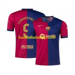 Günstige Fußball Trikotsatz FC Barcelona Robert Lewandowski 9 Herren Heimtrikot 2024-2025 Kurzarm