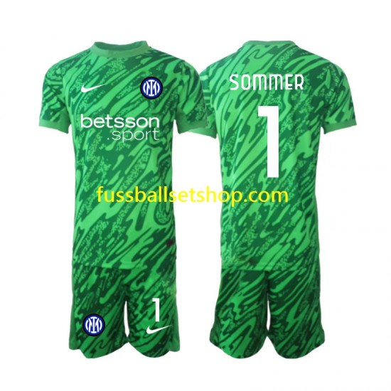 Günstige Fußball Trikotsatz Inter Mailand Yann Sommer 1 Torwart Kinder Heimtrikot 2024-2025 Kurzarm