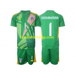 Günstige Fußball Trikotsatz Italien Donnarumma 1 Torwart Kinder Auswärtstrikot Euro 2024 Kurzarm