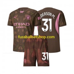 Günstige Fußball Trikotsatz Manchester City Ederson M 31 Torwart Kinder Heimtrikot 2024-2025 Kurzarm