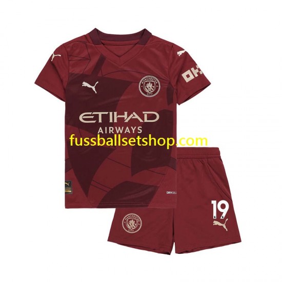 Günstige Fußball Trikotsatz Manchester City Julian Alvarez 19 Kinder Ausweichtrikot 2024-2025 Kurzarm