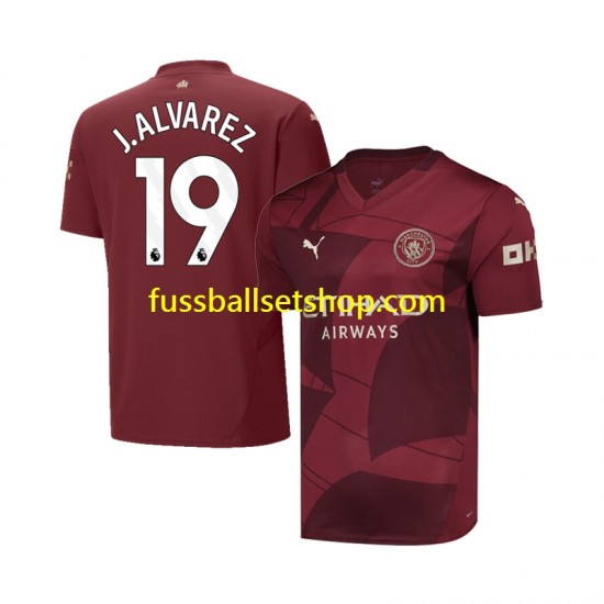 Günstige Fußball Trikotsatz Manchester City Julian Alvarez 19 Herren Ausweichtrikot 2024-2025 Kurzarm