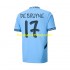 Günstige Fußball Trikotsatz Manchester City UCL Font DE BRUYNE 17 Herren Heimtrikot 2024-2025 Kurzarm