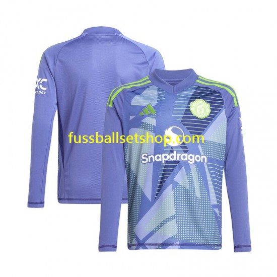 Günstige Fußball Trikotsatz Manchester United Torwart Herren Heimtrikot 2024-2025 Langarm