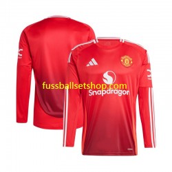 Günstige Fußball Trikotsatz Manchester United Herren Heimtrikot 2024-2025 Langarm