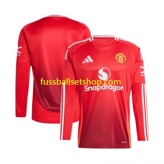 Günstige Fußball Trikotsatz Manchester United Herren Heimtrikot 2024-2025 Langarm