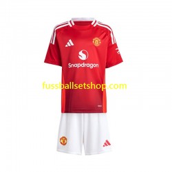 Günstige Fußball Trikotsatz Manchester United Kinder Heimtrikot 2024-2025 Kurzarm