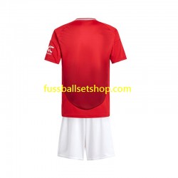 Günstige Fußball Trikotsatz Manchester United Kinder Heimtrikot 2024-2025 Kurzarm