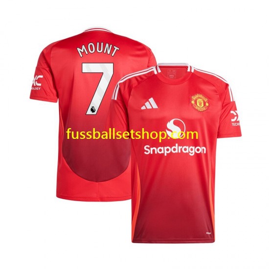 Günstige Fußball Trikotsatz Manchester United Mason Mount 7 Herren Heimtrikot 2024-2025 Kurzarm