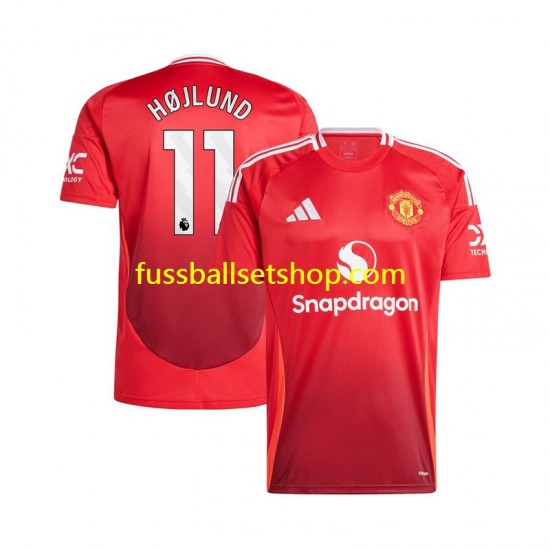 Günstige Fußball Trikotsatz Manchester United Rasmus Hojlund 11 Herren Heimtrikot 2024-2025 Kurzarm