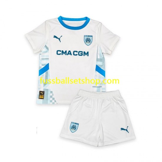 Günstige Fußball Trikotsatz Olympique Marseille Kinder Heimtrikot 2024-2025 Kurzarm