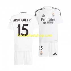 Günstige Fußball Trikotsatz Real Madrid Arda Guler 15 Kinder Heimtrikot 2024-2025 Kurzarm