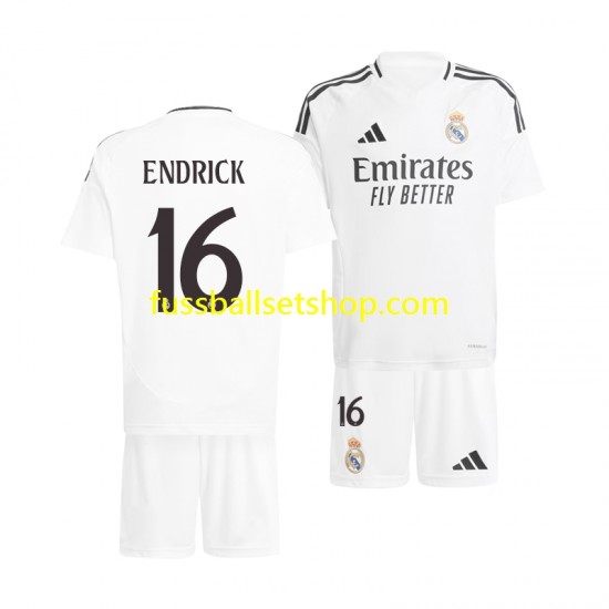 Günstige Fußball Trikotsatz Real Madrid ENDRICK 16 Kinder Heimtrikot 2024-2025 Kurzarm