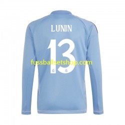 Günstige Fußball Trikotsatz Real Madrid Andriy Lunin 13 Torwart Herren Heimtrikot 2024-2025 Langarm