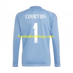 Günstige Fußball Trikotsatz Real Madrid Thibaut Courtois 1 Torwart Herren Heimtrikot 2024-2025 Langarm
