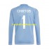 Günstige Fußball Trikotsatz Real Madrid Thibaut Courtois 1 Torwart Herren Heimtrikot 2024-2025 Langarm