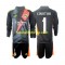 Günstige Fußball Trikotsatz Real Madrid Thibaut Courtois 1 Torwart Kinder Auswärtstrikot 2024-2025 Langarm