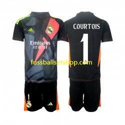 Günstige Fußball Trikotsatz Real Madrid Thibaut Courtois 1 Torwart Kinder Auswärtstrikot 2024-2025 Kurzarm